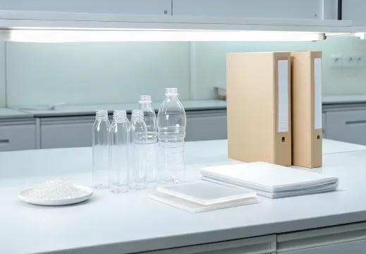 Packaging resin samples